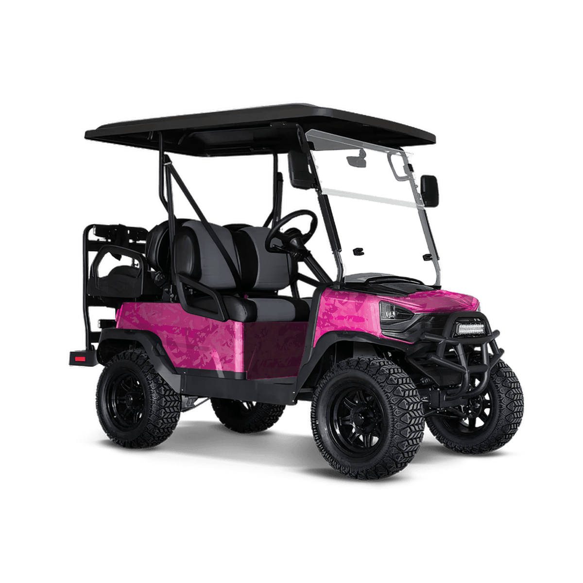 Party Popper Elite Magenta Golf Cart Wraps