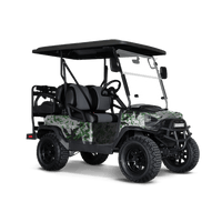 Party Popper Green Tiger Golf Cart Wraps
