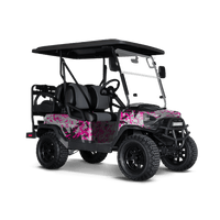 Party Popper Magenta Tiger Golf Cart Wraps