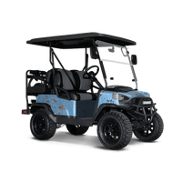 Rust 3D Baby Blue Golf Cart Wraps