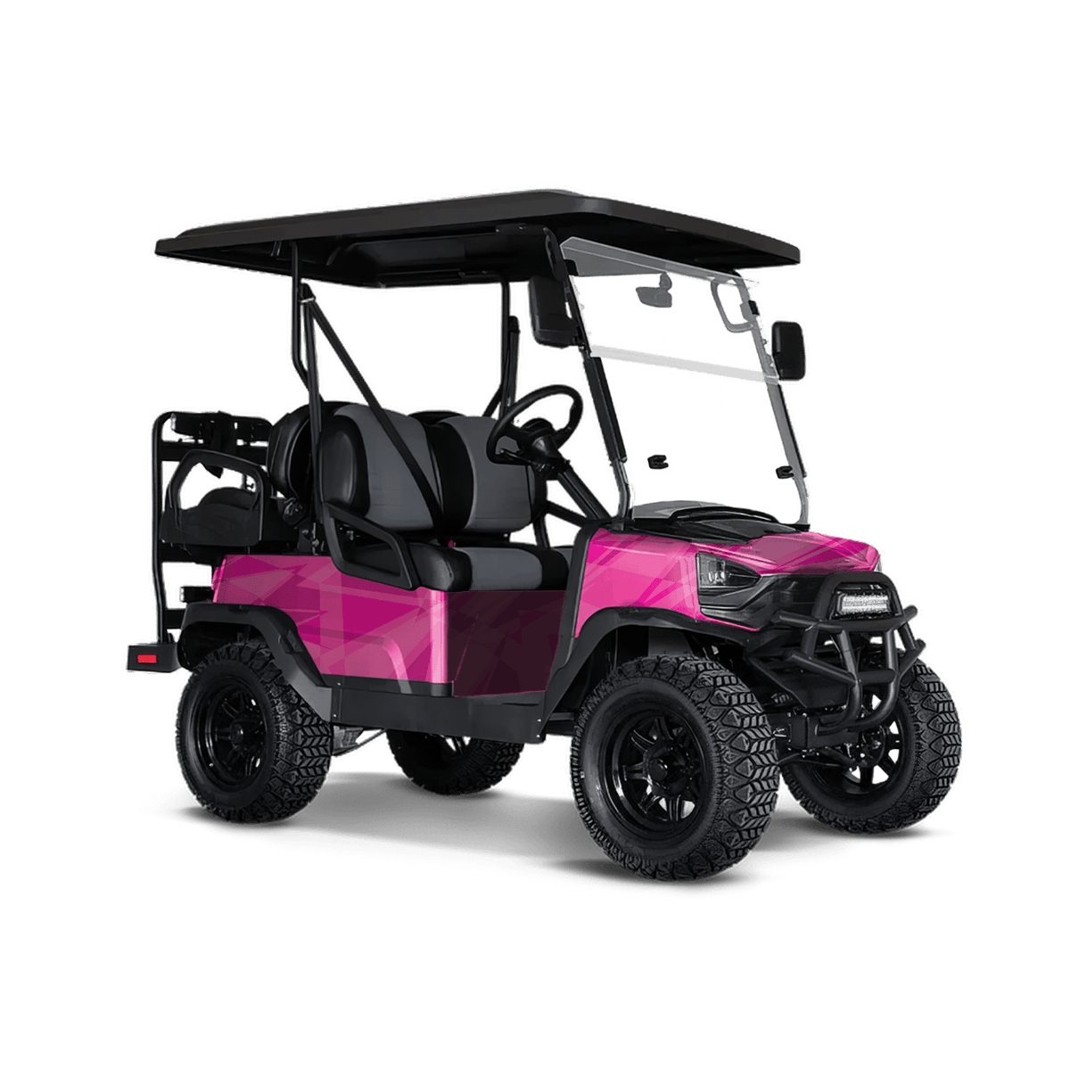 Sharp Elite Magenta Golf Cart Wraps