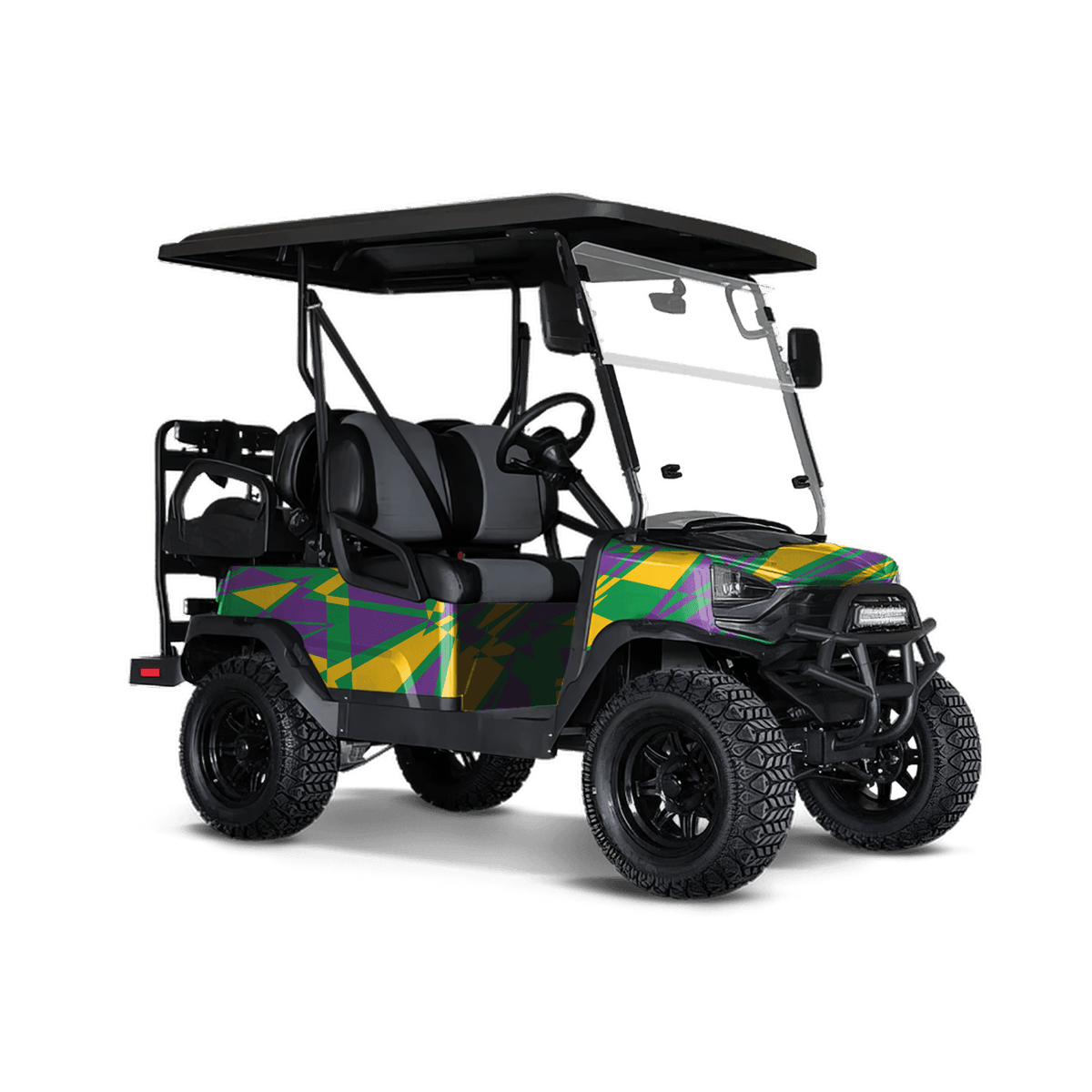 Sharp Mardi Gras Golf Cart Wraps