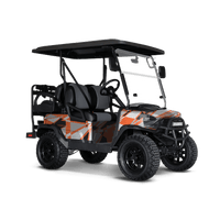 Sharp Orange Tiger Golf Cart Wraps