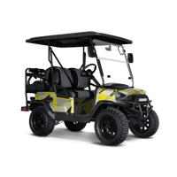 Sharp Yellow Tiger Golf Cart Wraps