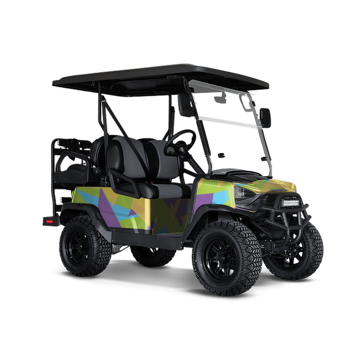 Shattered Carnival Golf Cart Wraps