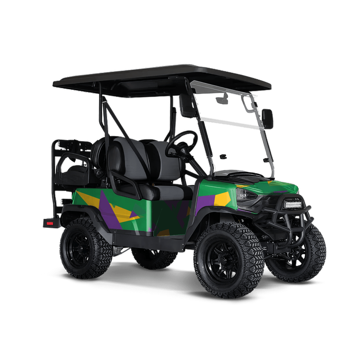 Shattered Mardi Gras Golf Cart Wraps