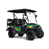 Shattered Mardi Gras Golf Cart Wraps