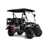 Shattered Orange Tiger Golf Cart Wraps