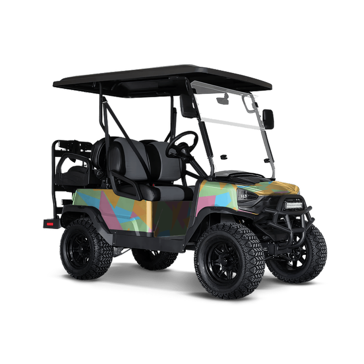 Shattered Sherbert Golf Cart Wraps