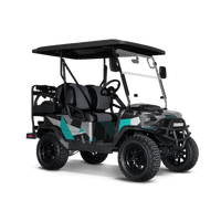 Shattered Tiffany Blue Tiger Golf Cart Wraps