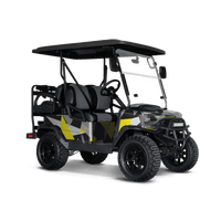 Shattered Yellow Tiger Golf Cart Wraps