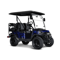 Skull Blue Golf Cart Wraps
