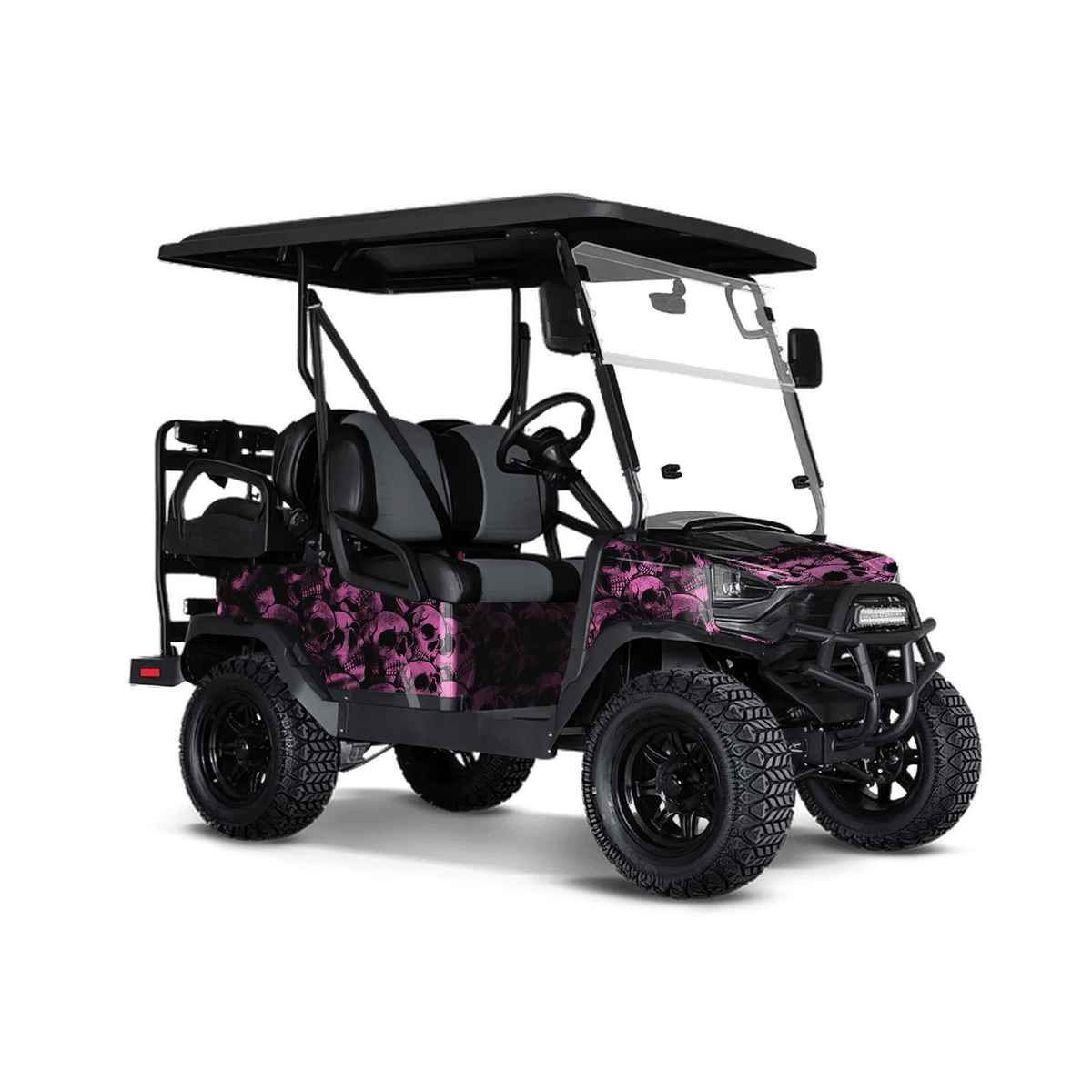 Skull Pink Golf Cart Wraps