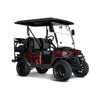 Skull Red Golf Cart Wraps
