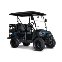 Stone Blue Lightning Marble Golf Cart Wraps