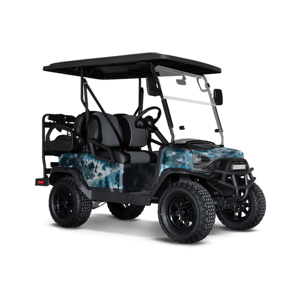 Tie Dye Acid Wash Golf Cart Wraps