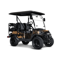 Tie Dye Bleached Black Golf Cart Wraps