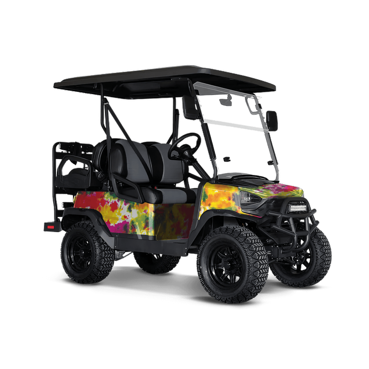 Tie Dye Flower Child Golf Cart Wraps