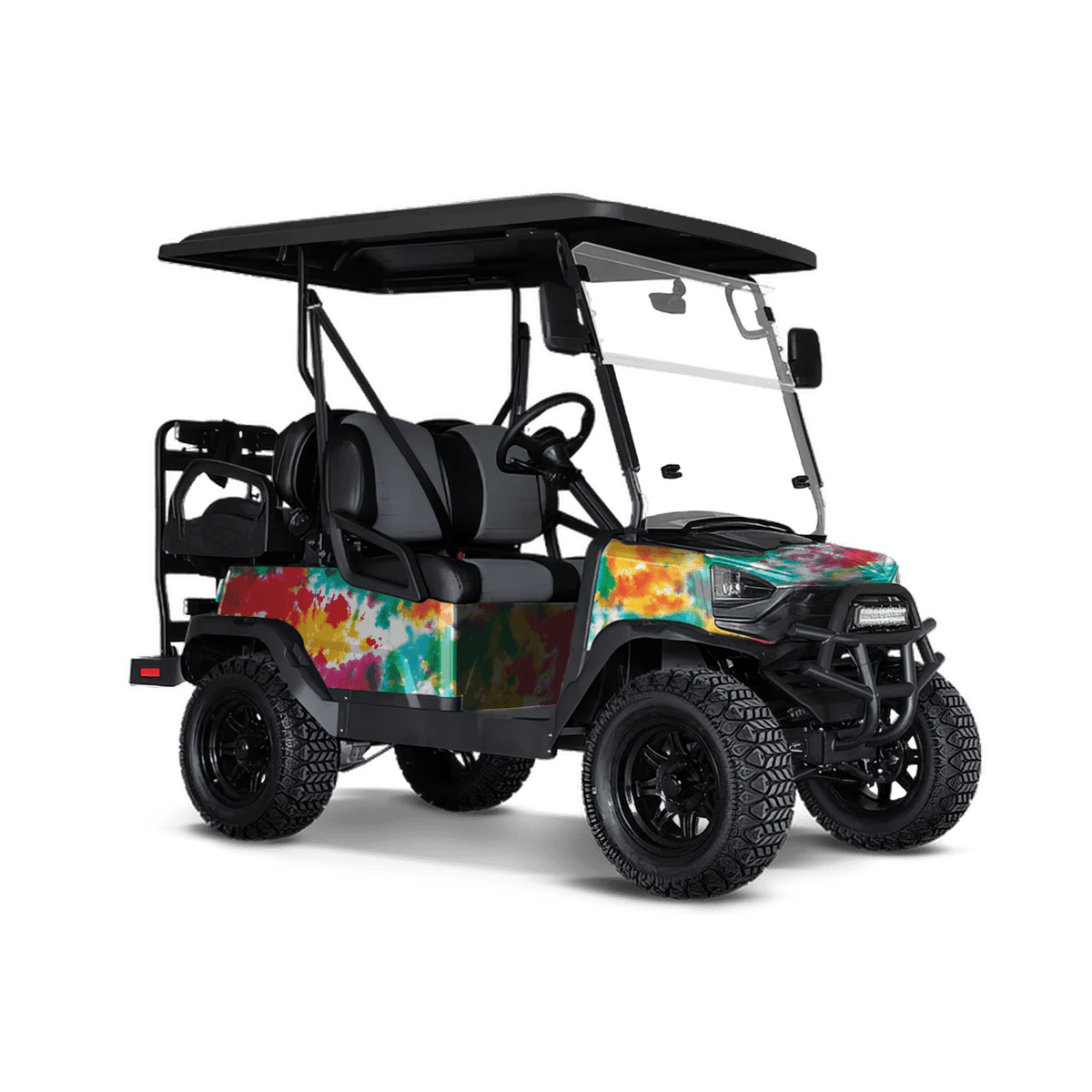 Tie Dye Jungle Fever Golf Cart Wraps