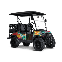 Tie Dye Jungle Fever Golf Cart Wraps