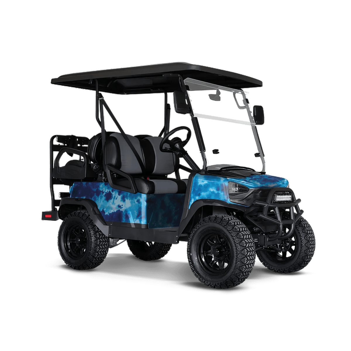 Tie Dye Ocean Breeze Golf Cart Wraps