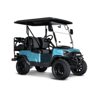 Topographic Blue Golf Cart Wraps