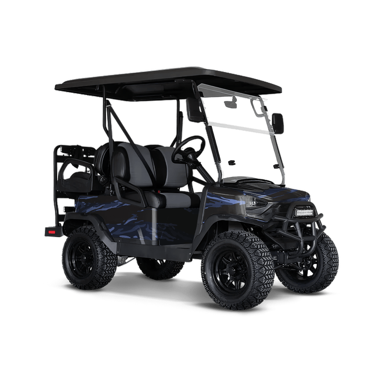 Vietnam Tiger Stripe Blue Midnight Golf Cart Wraps