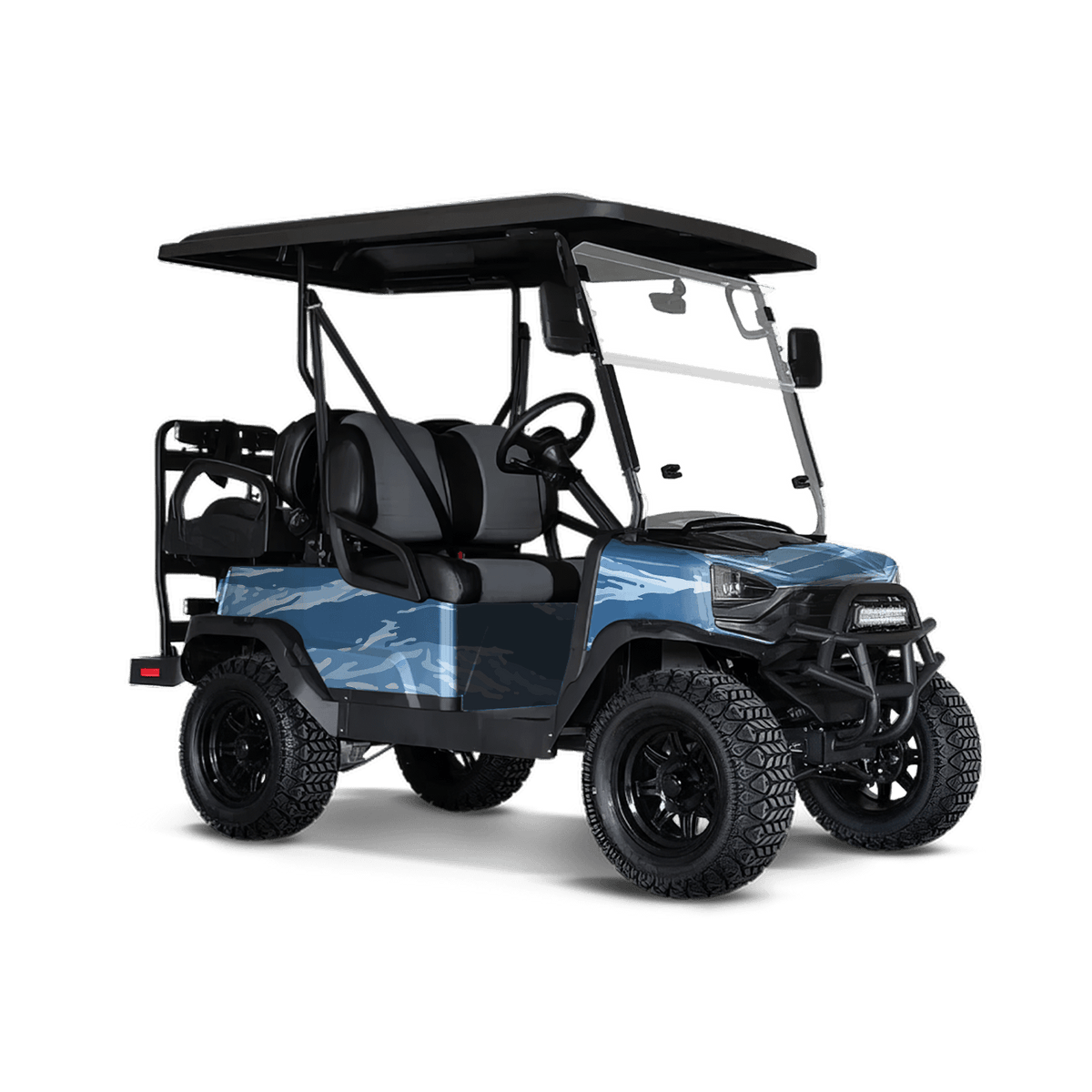 Vietnam Tiger Stripe Cool Blue Golf Cart Wraps