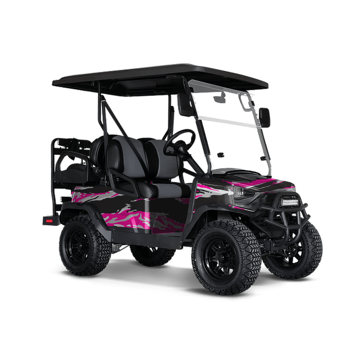Vietnam Tiger Stripe Magenta Tiger Golf Cart Wraps