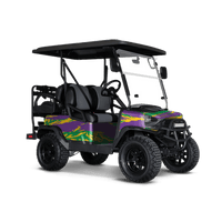 Vietnam Tiger Stripe Mardi Gras Golf Cart Wraps