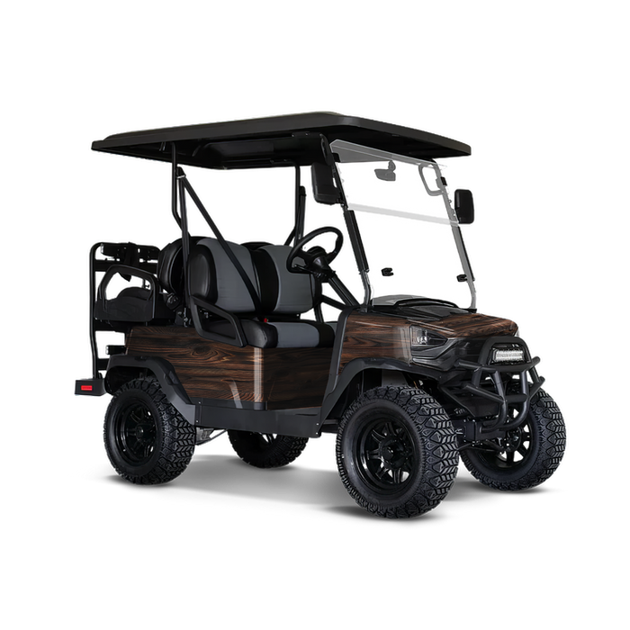Woodgrain Atlanta Golf Cart Wraps