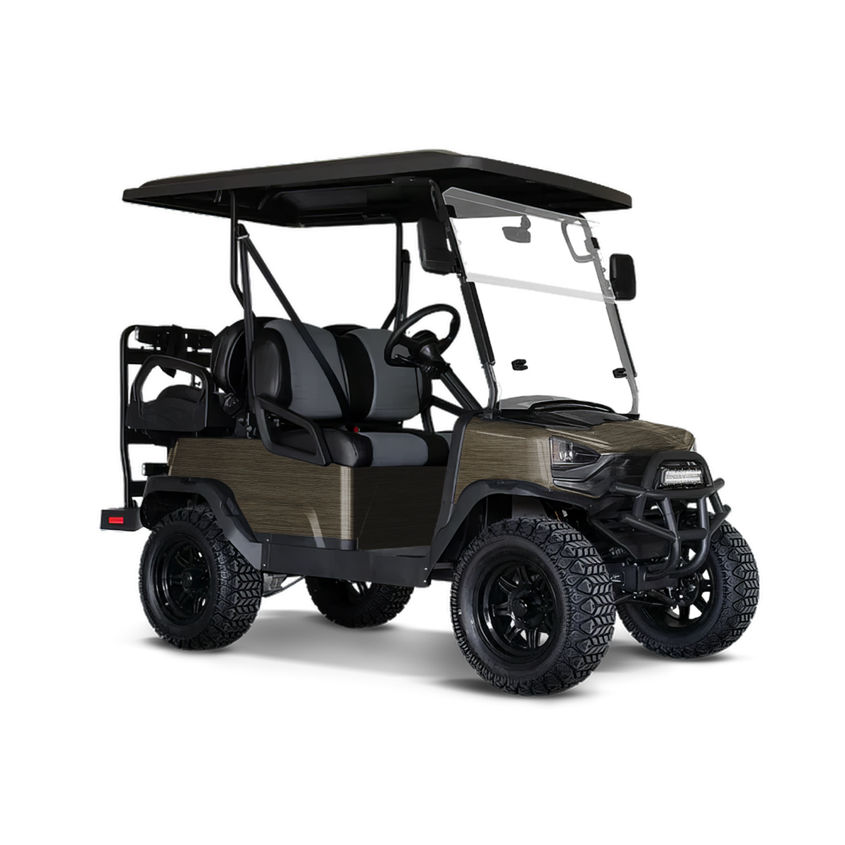Woodgrain Bango Golf Cart Wraps