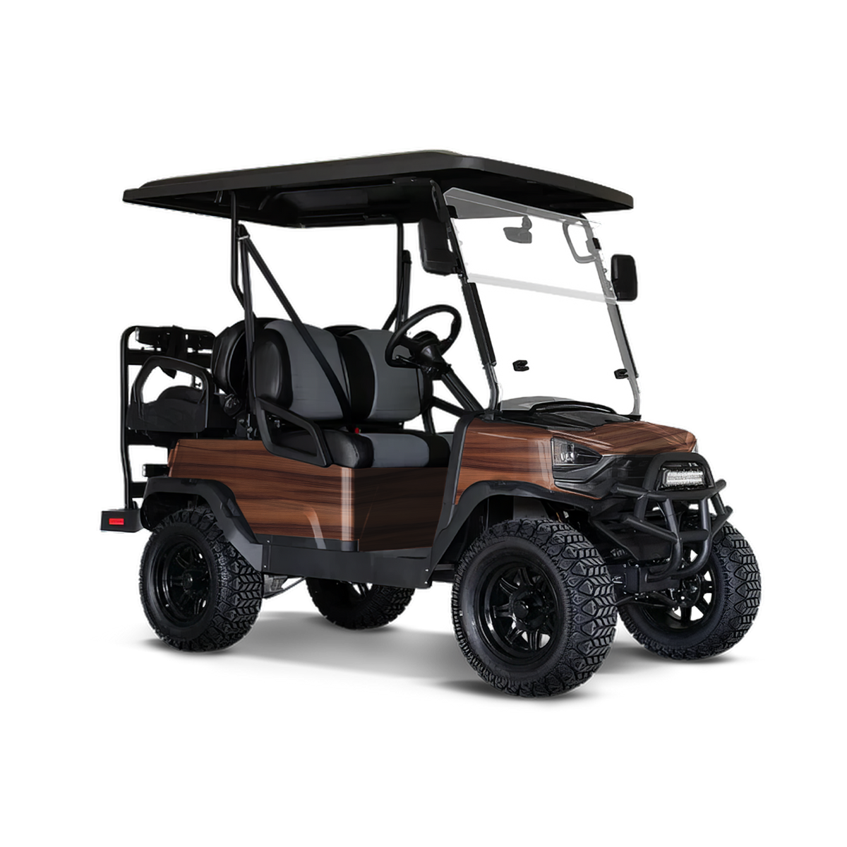 Woodgrain Berlin Golf Cart Wraps