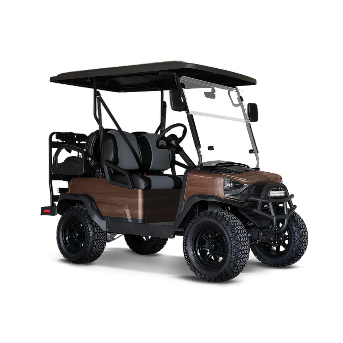 Woodgrain Caracas Golf Cart Wraps