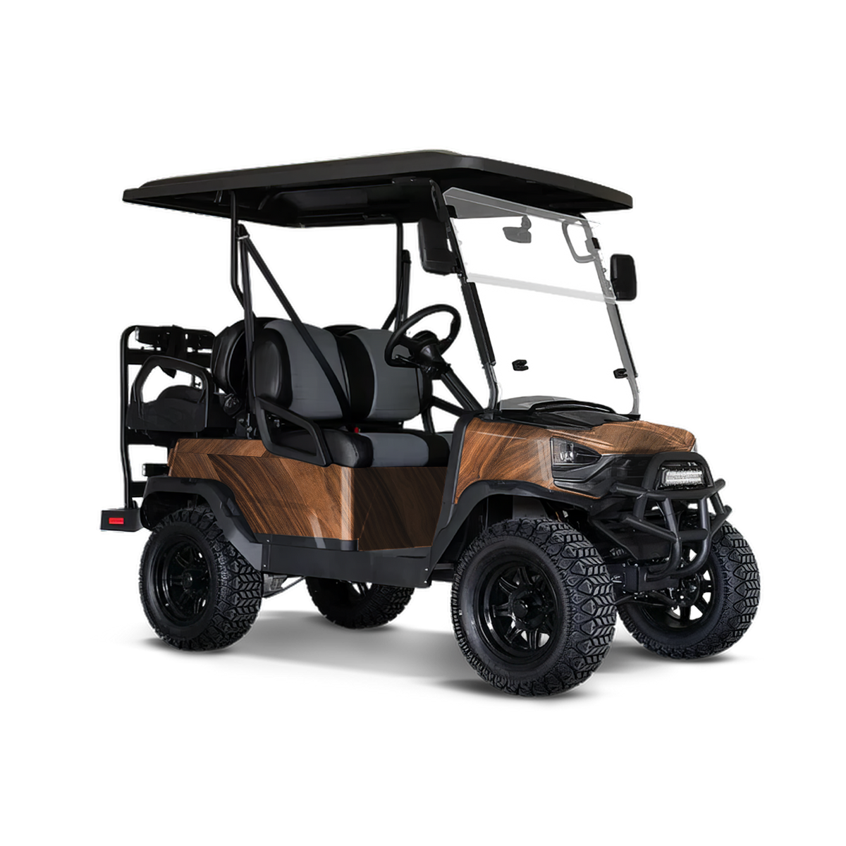 Woodgrain Dallas Golf Cart Wraps