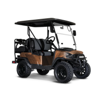 Woodgrain Dallas Golf Cart Wraps