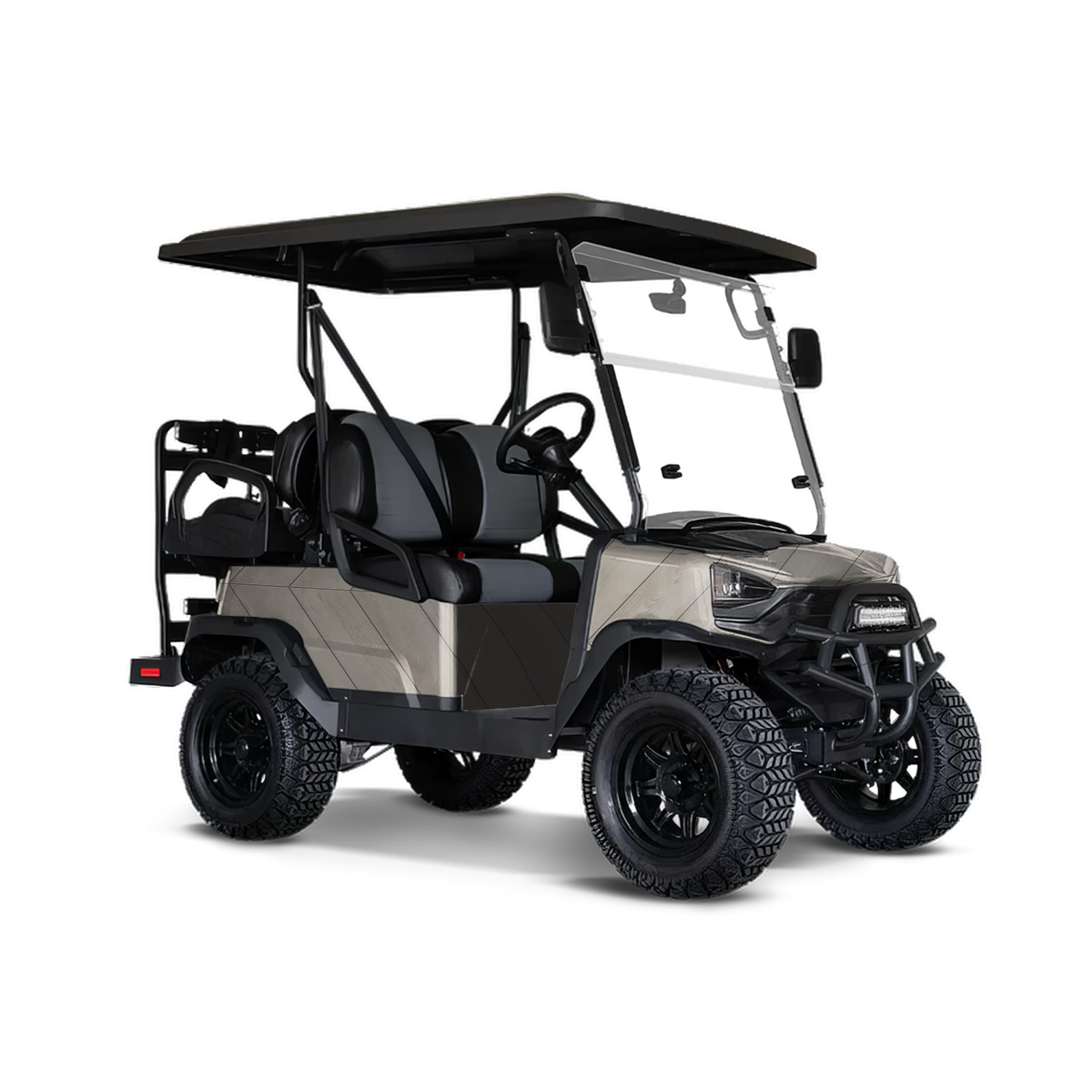 Woodgrain Geneve Golf Cart Wraps