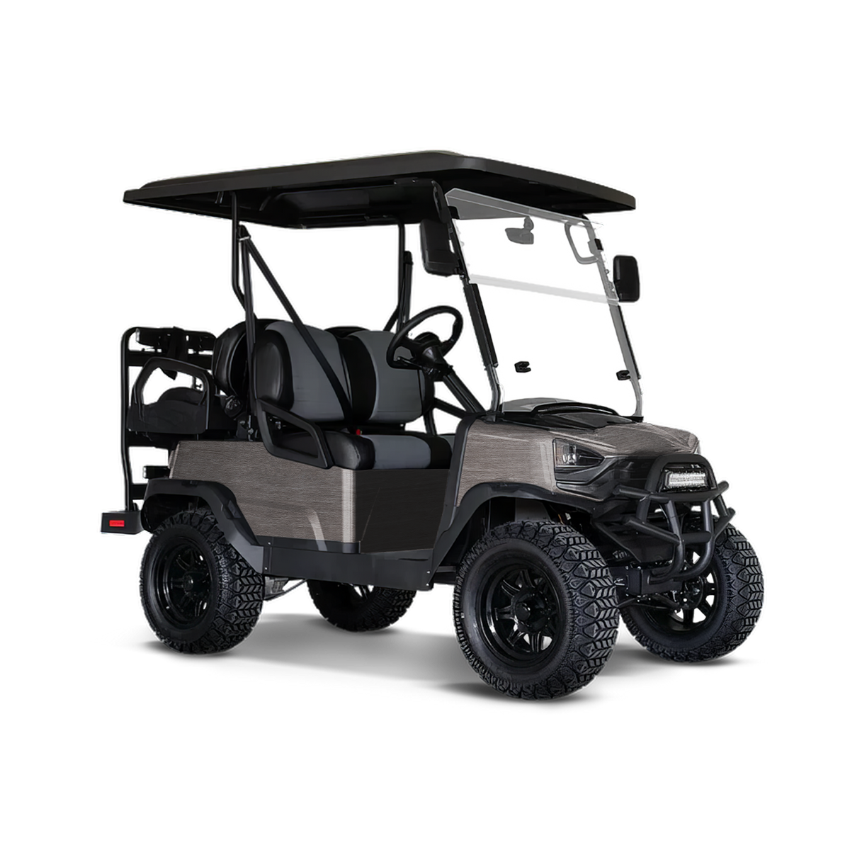 Woodgrain Lagos Golf Cart Wraps