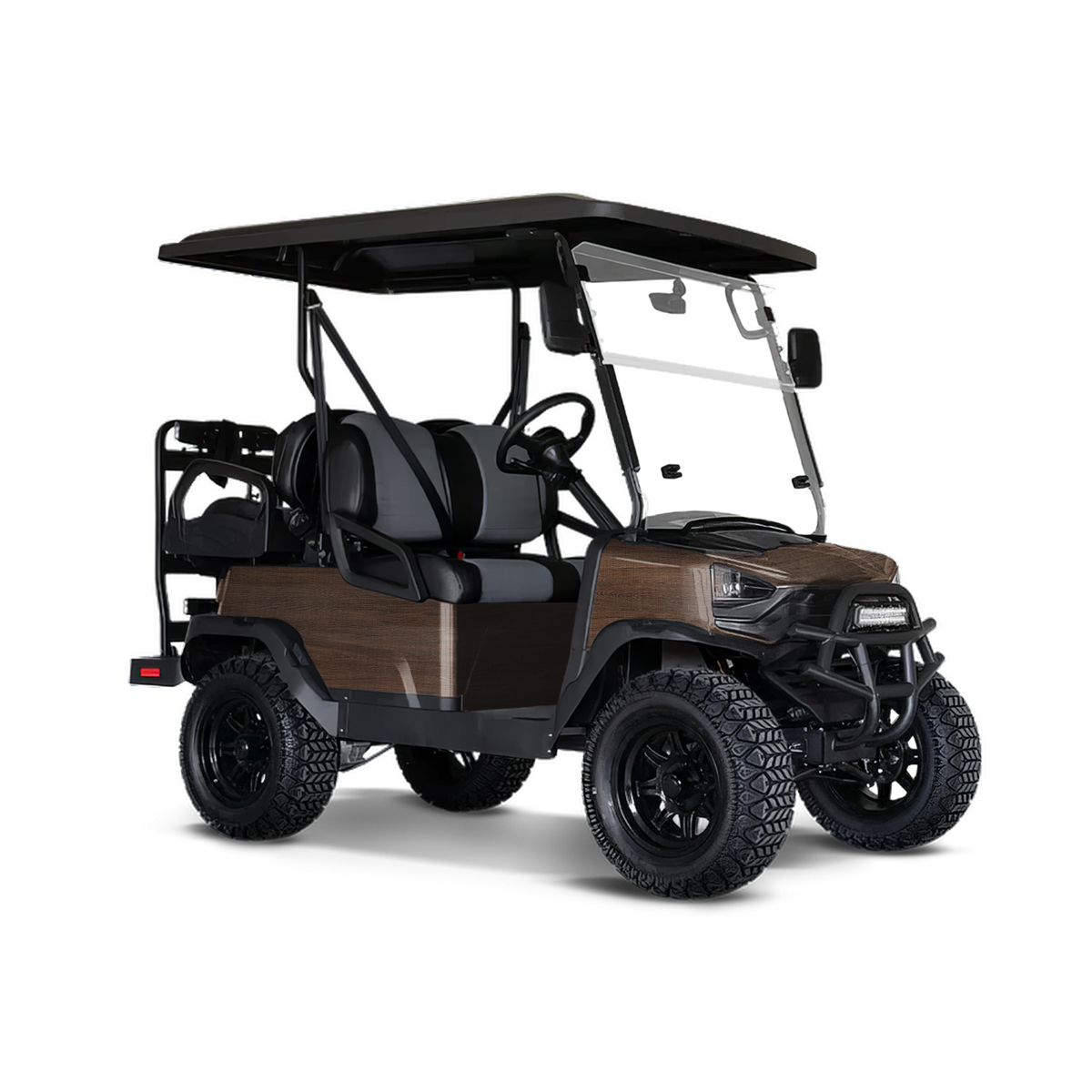 Woodgrain Recife Golf Cart Wraps