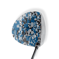 Driver Left Handed Digital Blue Tiger Vinyl Wrap Skin