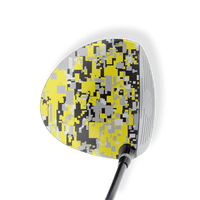 Driver Left Handed Digital Yellow Tiger Vinyl Wrap Skin
