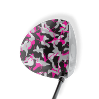Driver Left Handed Ragged Magenta Tiger Vinyl Wrap Skin