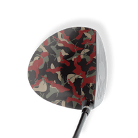 Driver Left Handed Ragged Militant Red Vinyl Wrap Skin