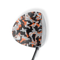 Driver Left Handed Ragged Orange Tiger Vinyl Wrap Skin