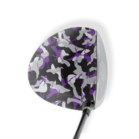 Driver Left Handed Ragged Purple Tiger Vinyl Wrap Skin