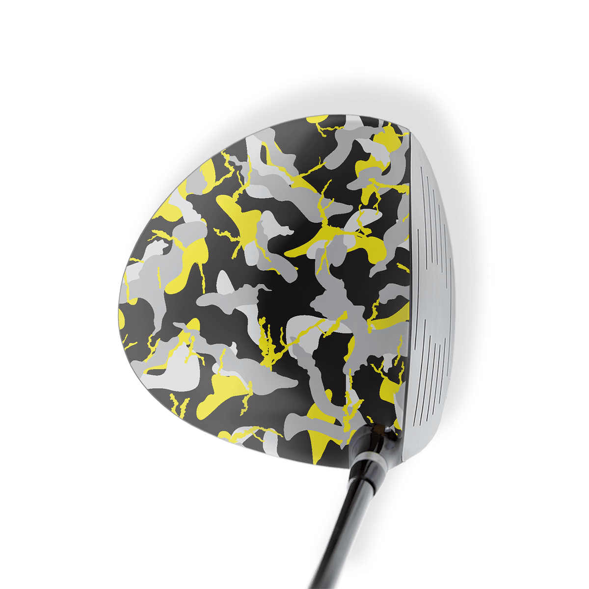 Driver Left Handed Ragged Yellow Tiger Vinyl Wrap Skin