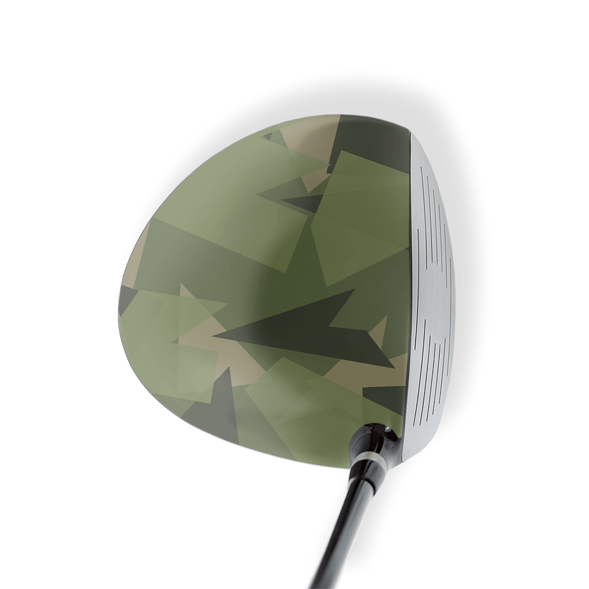 Driver Left Handed Shattered Army Green Vinyl Wrap Skin