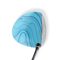 Driver Left Handed Topographic Blue Vinyl Wrap Skin