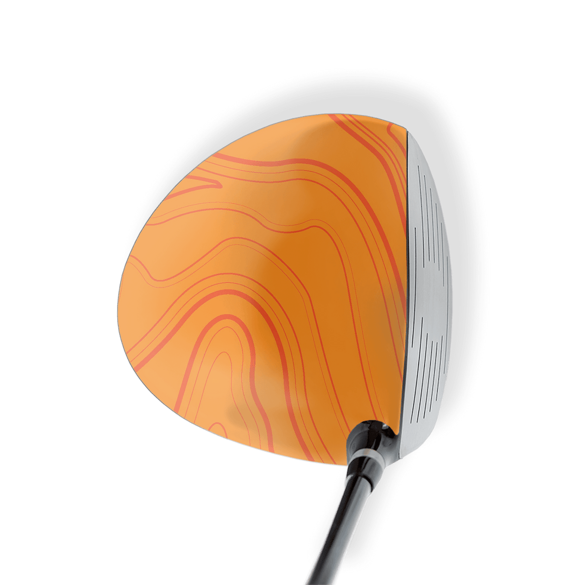 Driver Left Handed Topographic Orange Vinyl Wrap Skin