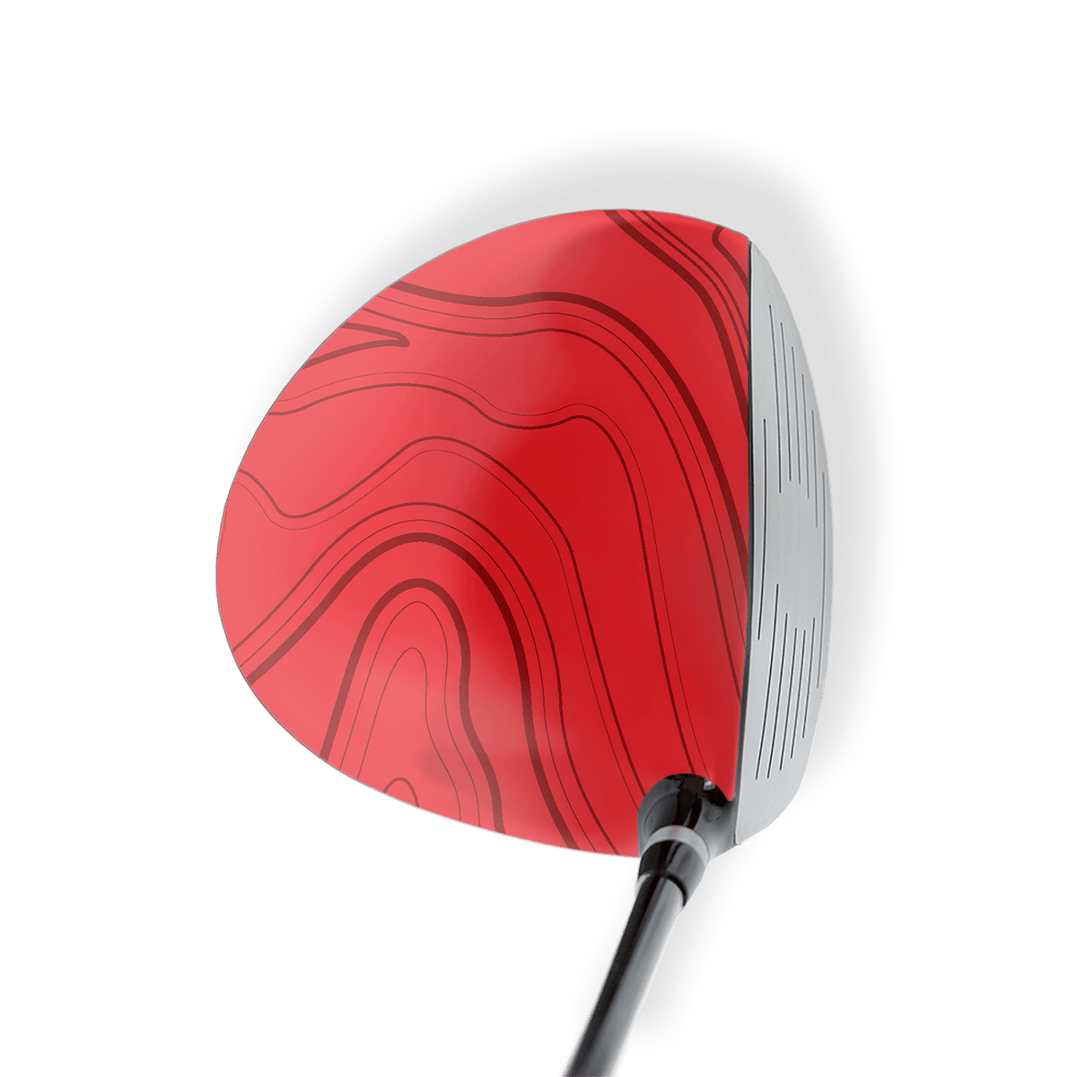 Driver Left Handed Topographic Red Vinyl Wrap Skin